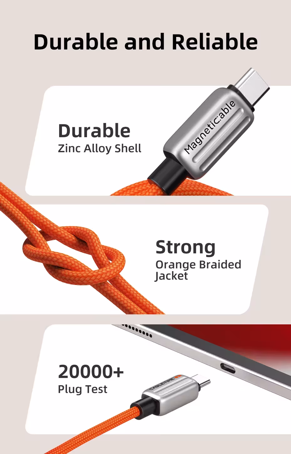 câble USB C magnétique