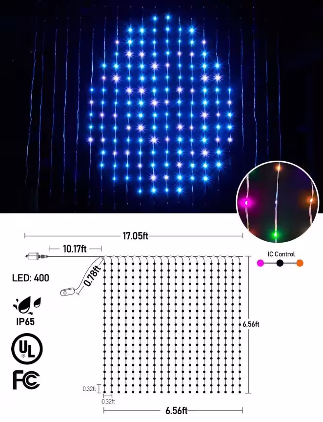 Guirlande lumineuse LED rideau