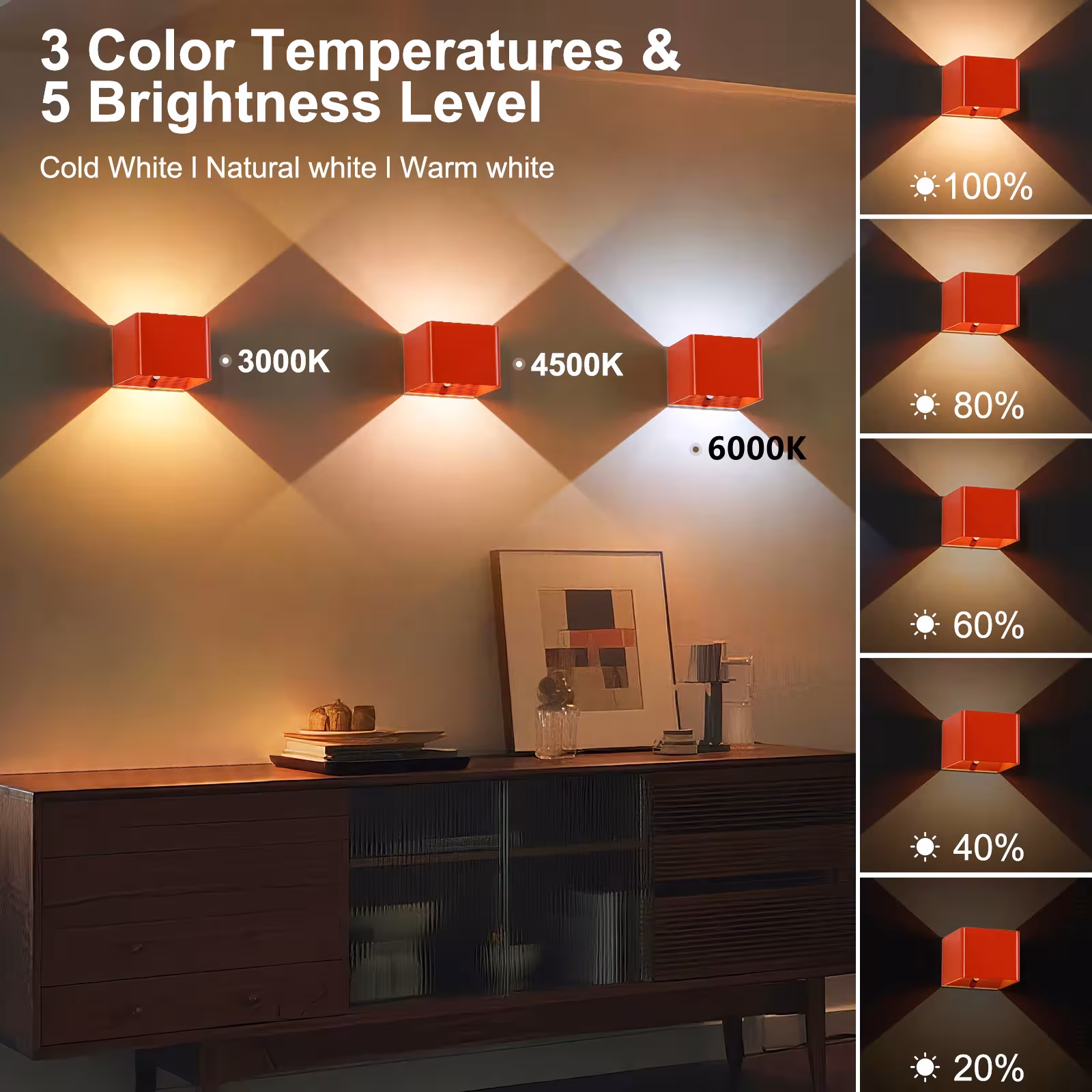 wireless LED wall lamp