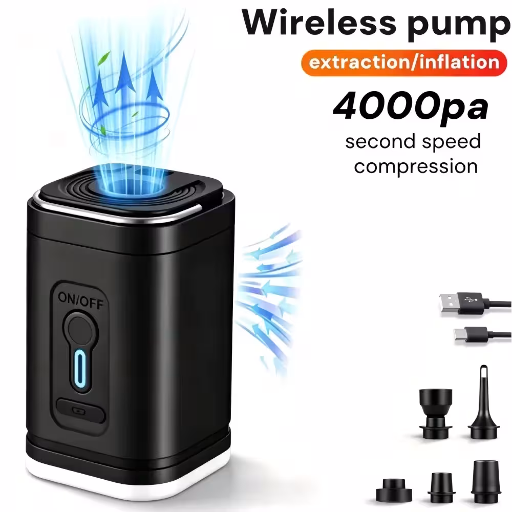 Petite pompe à air électrique portable avec matrice d'air de charge USB