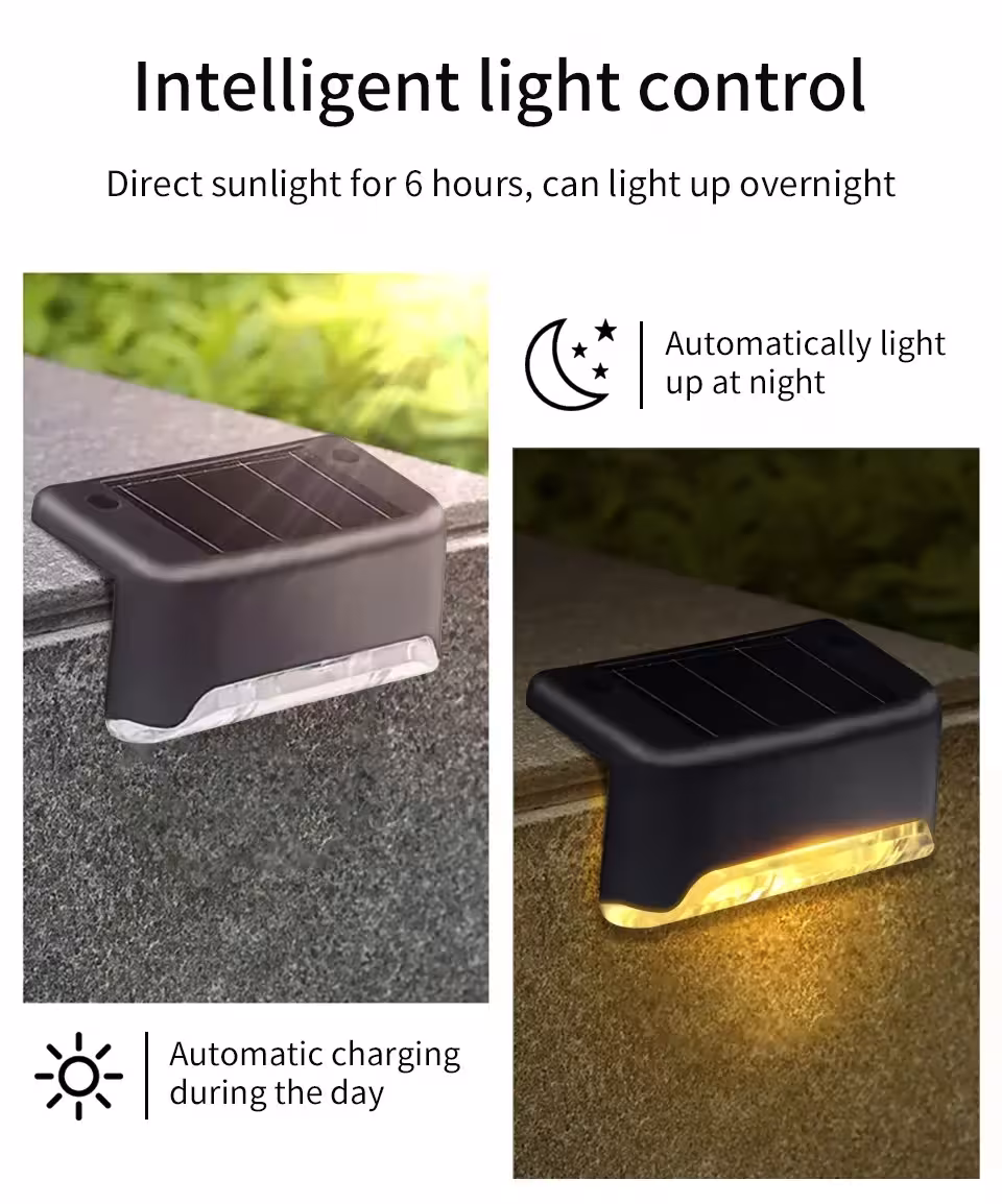 solar LED stair lights