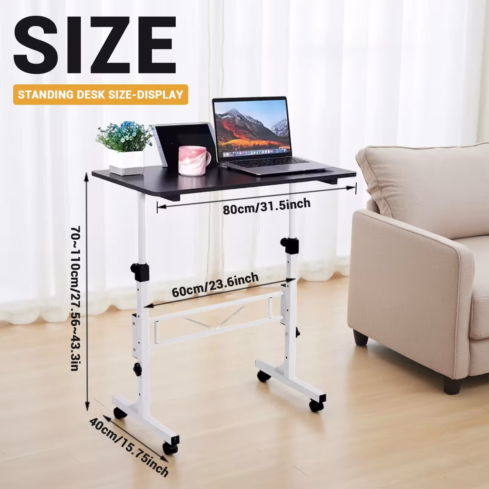 Mesa con altura ajustable