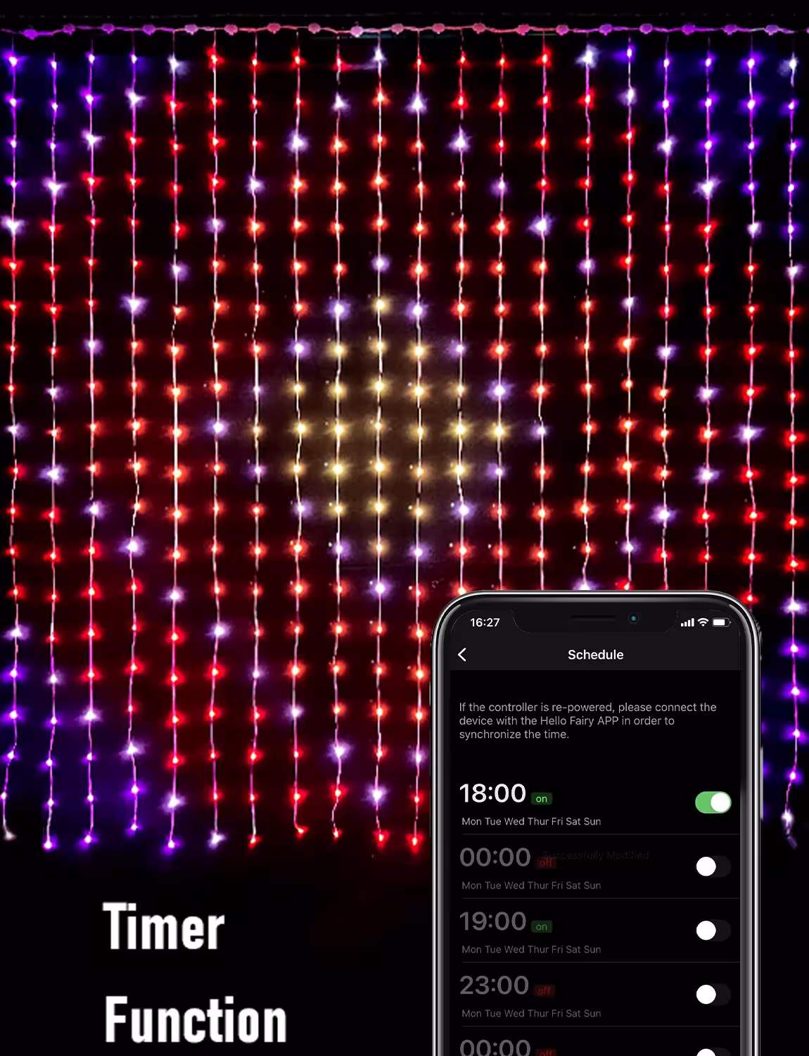 Guirlande lumineuse LED rideau