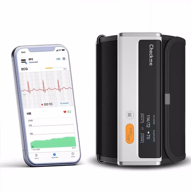 Bluetooth kraujospūdžio monitorius su širdies ritmo ir EKG funkcija