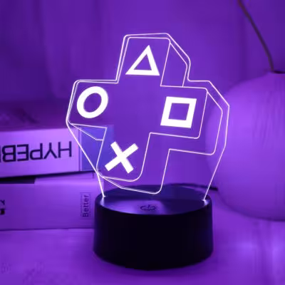Cross-shaped LED night light with touch control and color changing function for the bedroom
