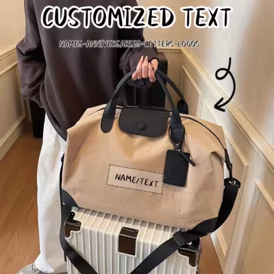 Sac de sport de voyage pour femme avec logo, sac bandoulière léger