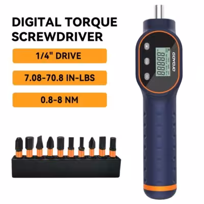Cacciaviti a coppia digitale 7.08-70.8 in- lbs con 10 fori magnetici