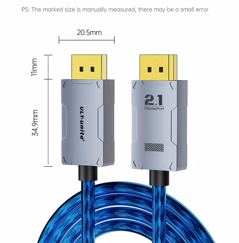 DisplayPort 2.1 kabelis