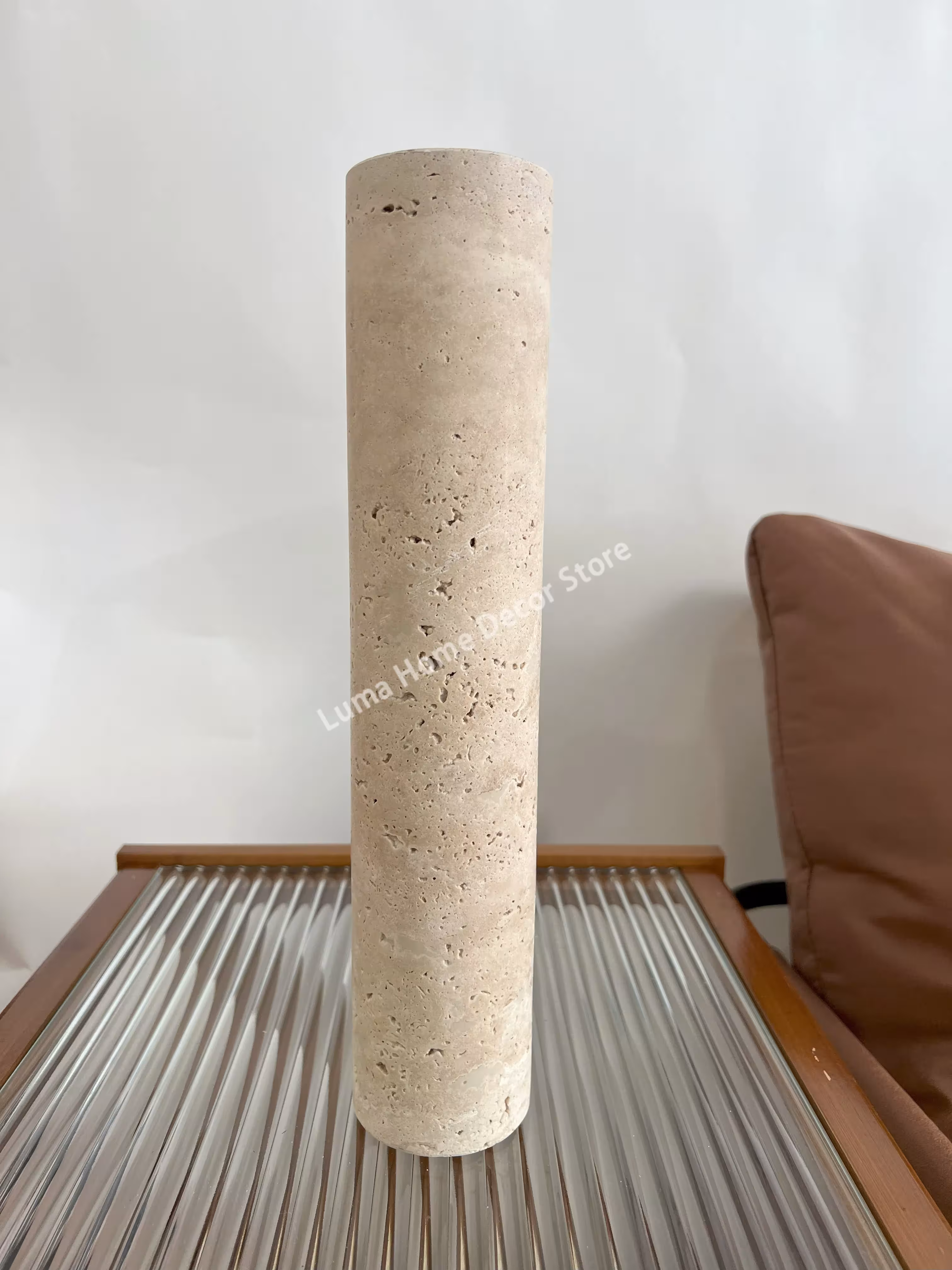 Lámpara de pared de piedra.