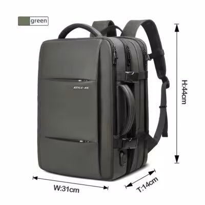 Héroic Knight Sac de voyage pour hommes avec charge USB 15,6 ordinateur portable