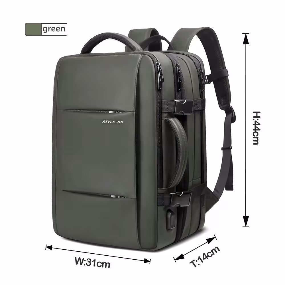 Héroic Knight Sac de voyage pour hommes avec charge USB 15,6 ordinateur portable