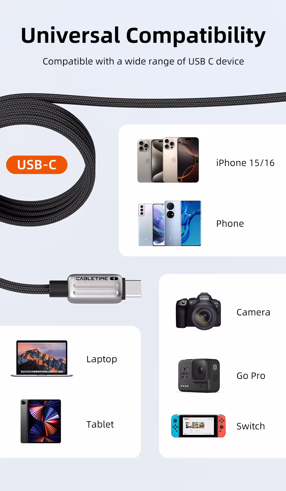câble USB C magnétique
