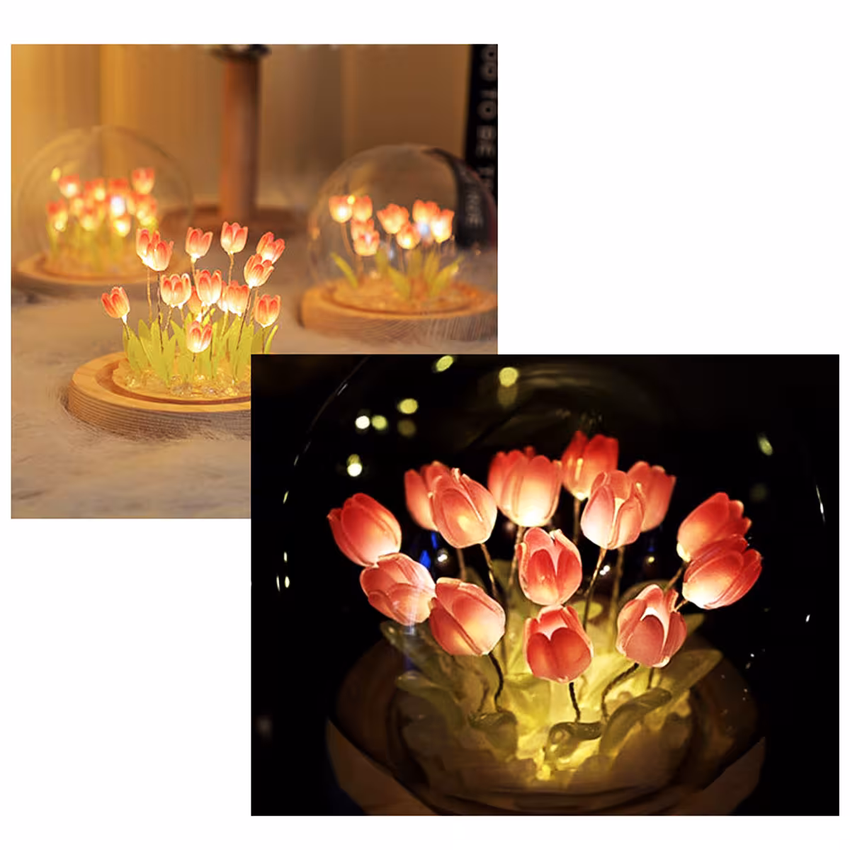 lampe de nuit en forme de boule de cristal