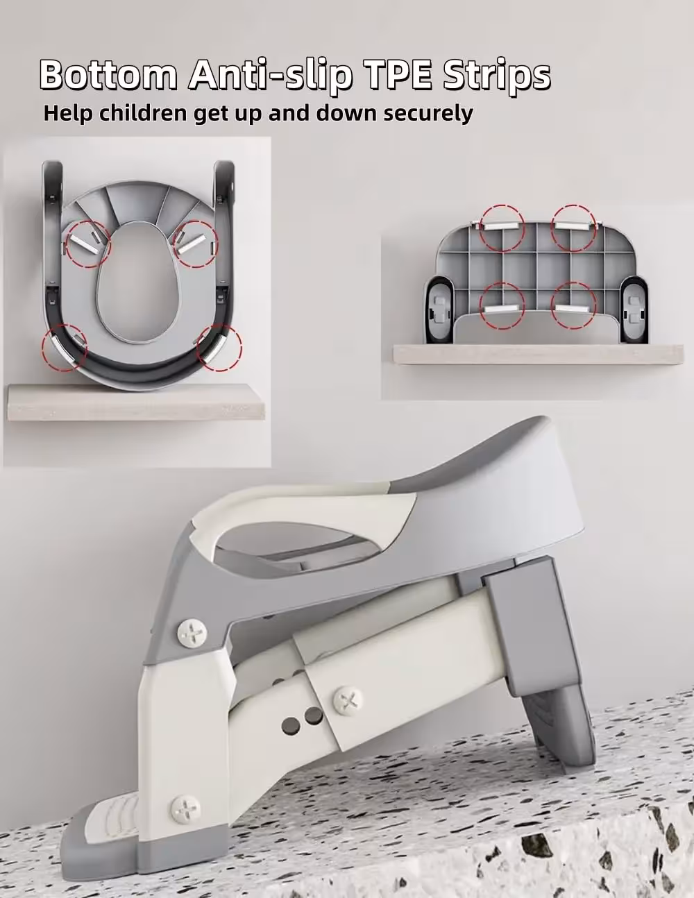 siège d'apprentissage pour toilettes avec marchepied