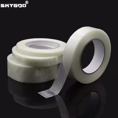 Cinta de fibra de vidrio de 50 m para modelos, embalaje, fijación y reparación, cinta adhesiva de un solo lado muy resistente