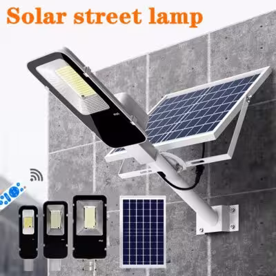 Solar Powered Outdoor Street Light 300W/200W/100W with 6000mAh battery and IP65 protection
