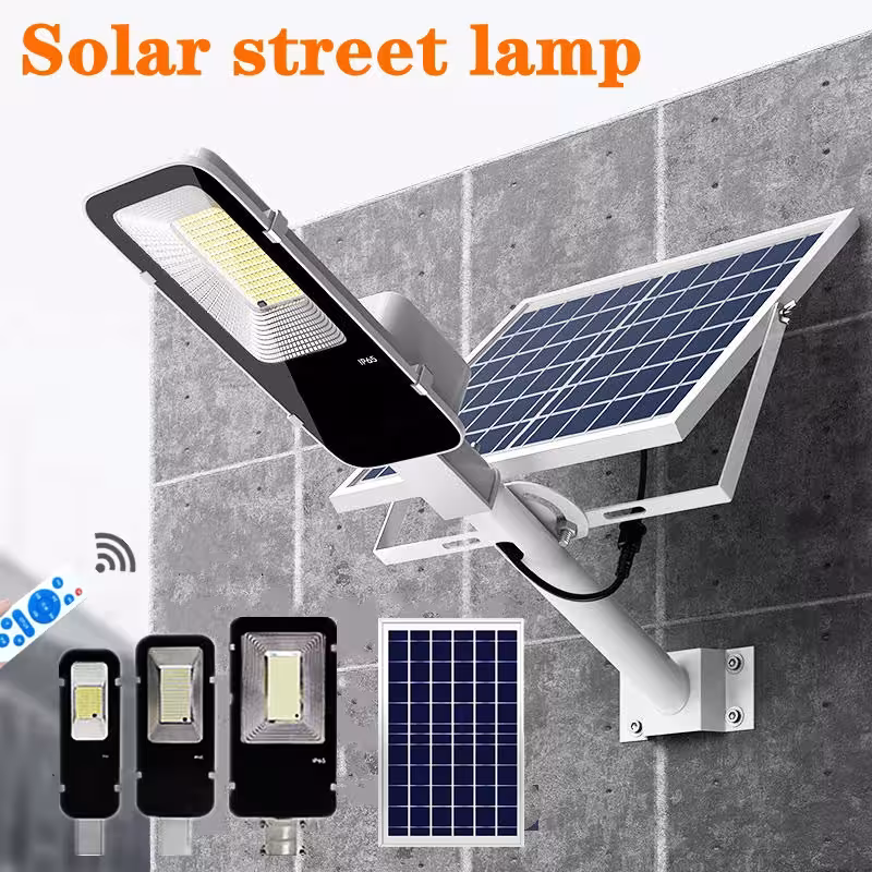 Solar Powered Outdoor Street Light 300W/200W/100W with 6000mAh battery and IP65 protection