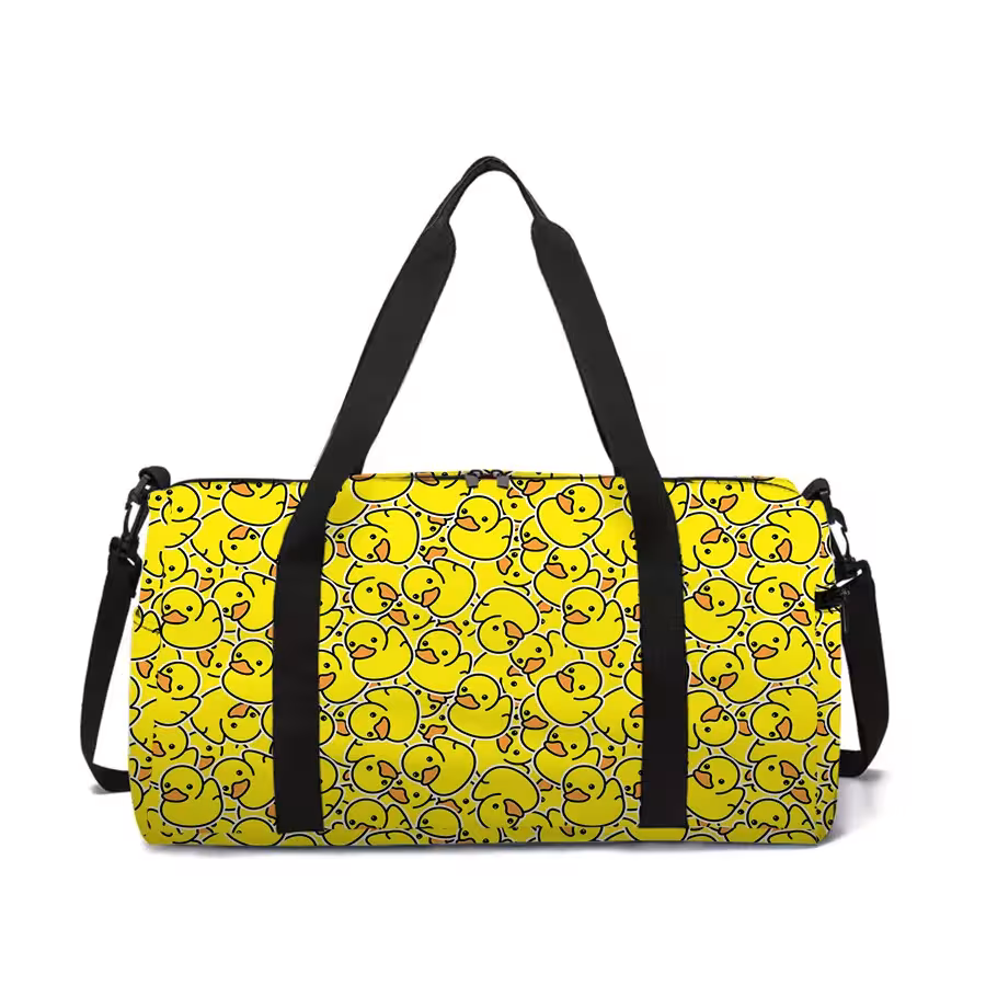 Grand sac à dos de voyage motif canard jaune sac de sport imperméable