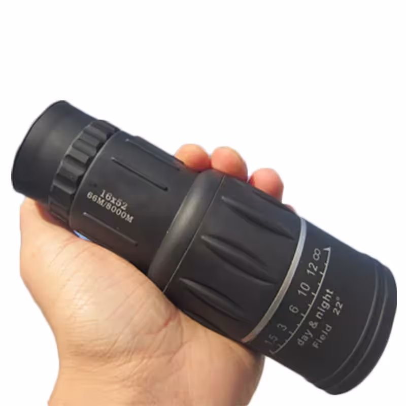Monoculaire 16x52 HD avec mise au point double - pour la randonnée, la chasse et l'observation en extérieur