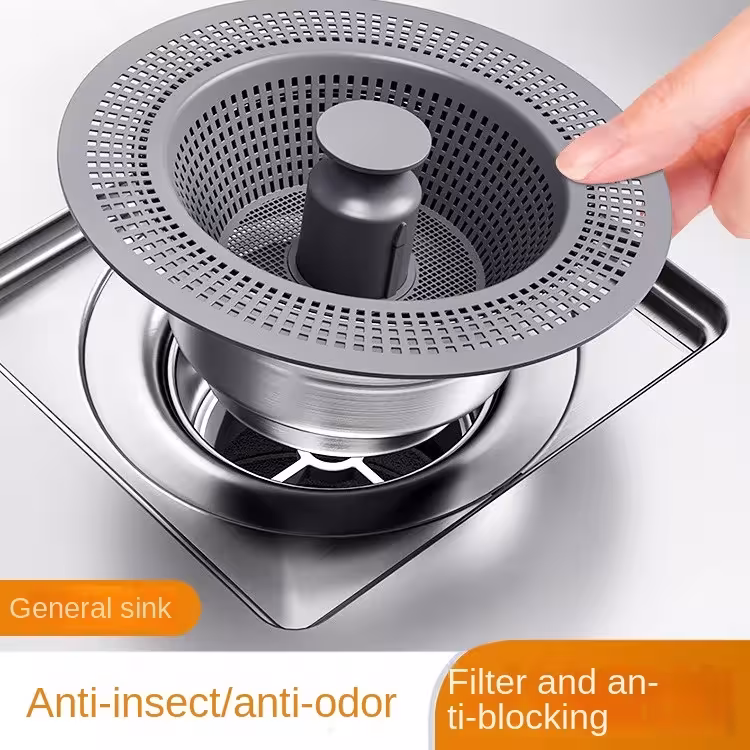 filtre pour lavabo avec bouchon