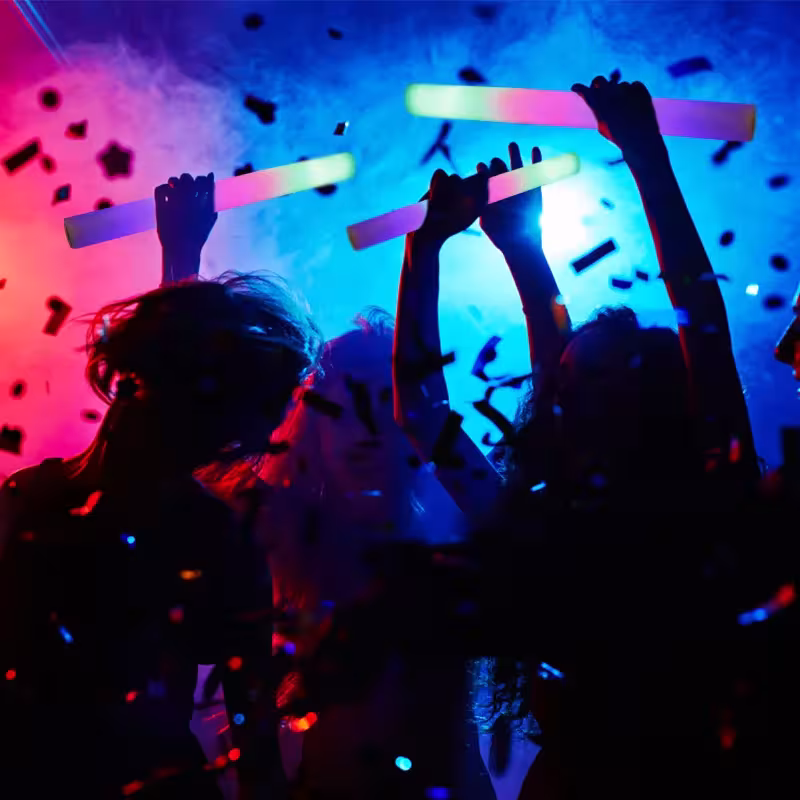 LED glowing foam sticks