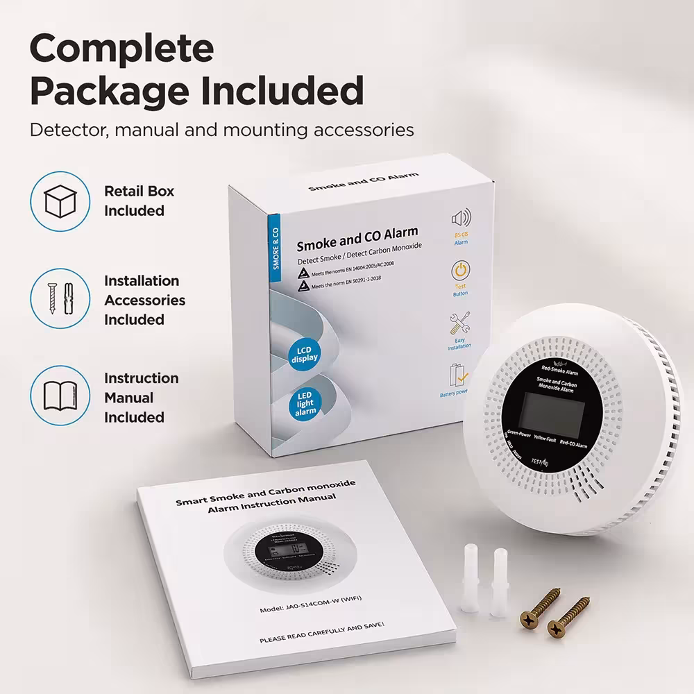 smoke and CO detector with WiFi