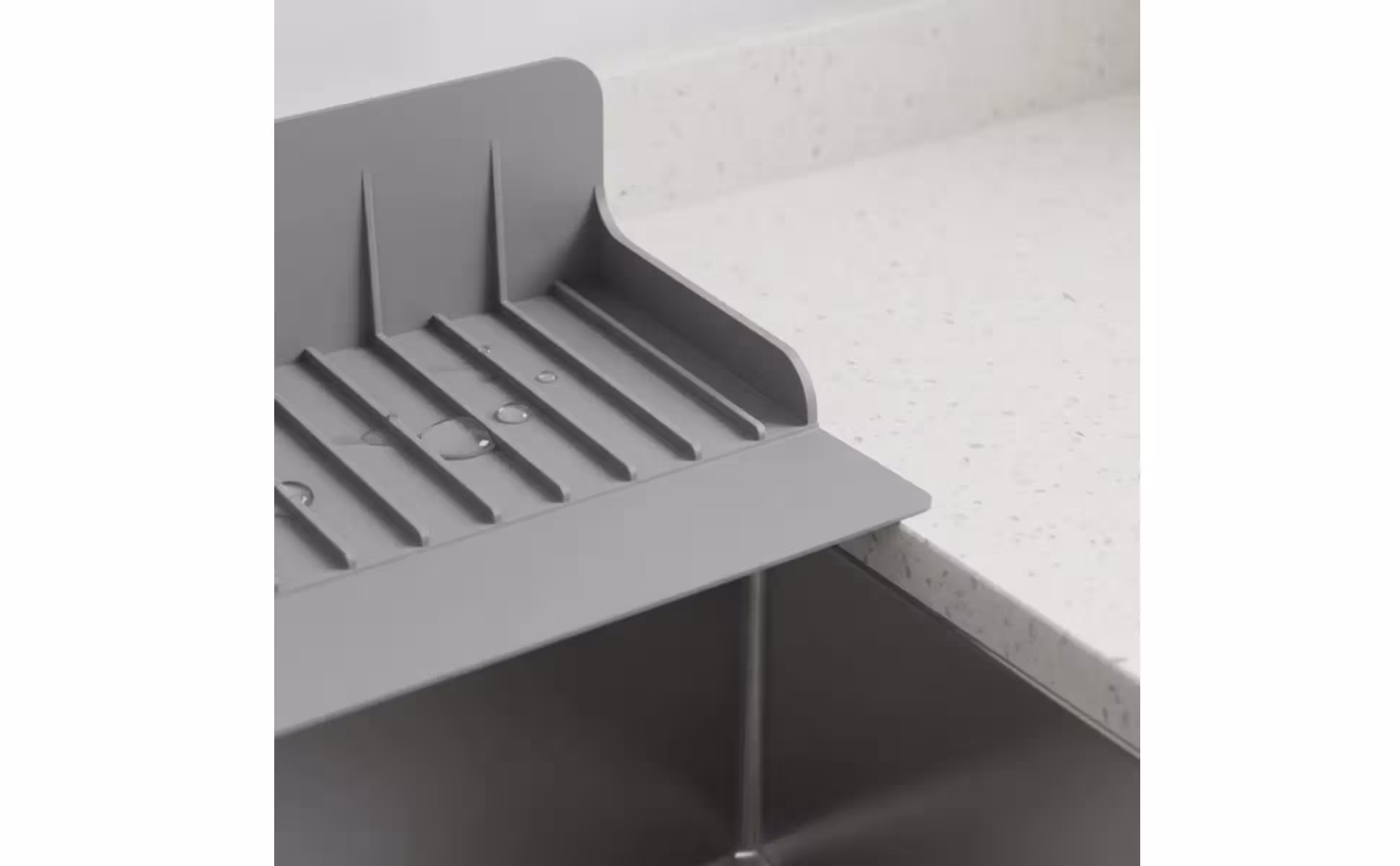Protector contra salpicaduras de silicona para fregadero, bloqueador de agua impermeable para borde de fregadero, alfombrilla de drenaje de silicona fácil de limpiar Protector contra salpicaduras de silicona para fregadero, bloqueador de agua impermeable para borde de fregadero, alfombrilla de drenaje de silicona fácil de limpiar