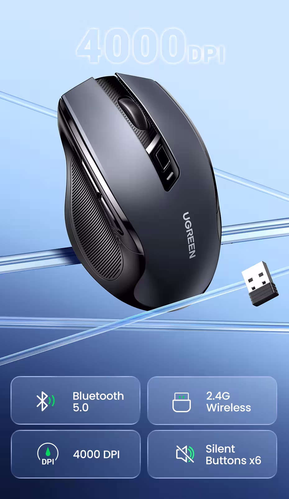 mouse wireless 4000 DPI