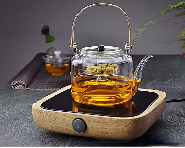 tetera de vidrio para cocina