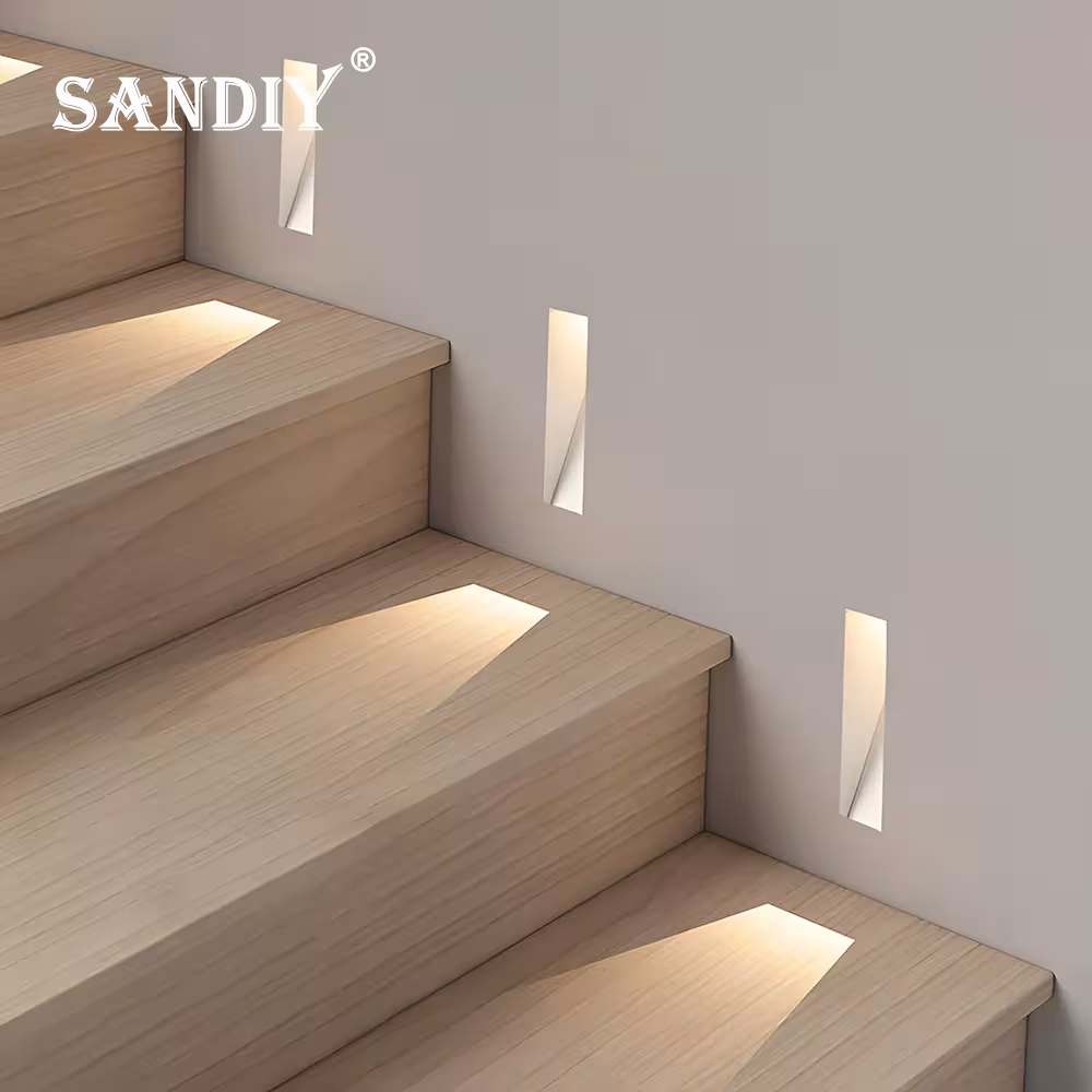 SANDIY LED sieninis šviestuvas su judesio davikliu laiptams ir koridoriui 3W