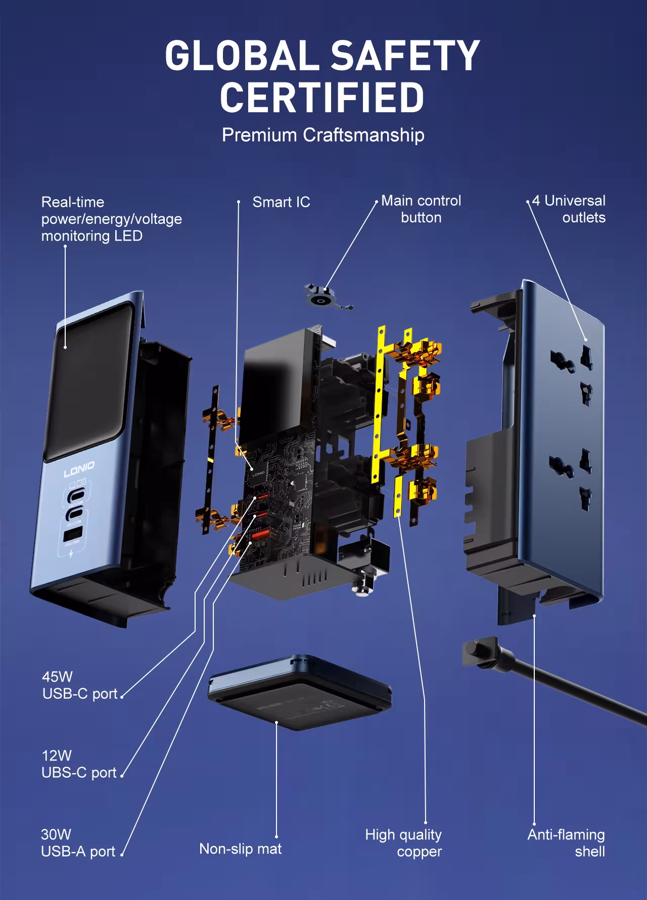 extensión eléctrica vertical