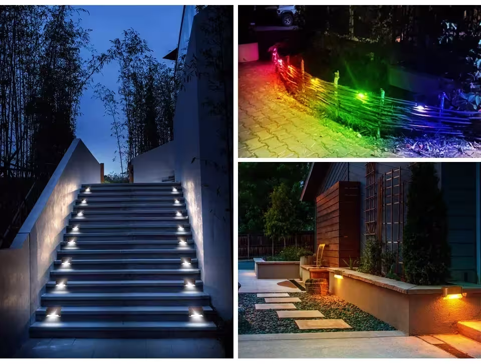 solar LED stair lights