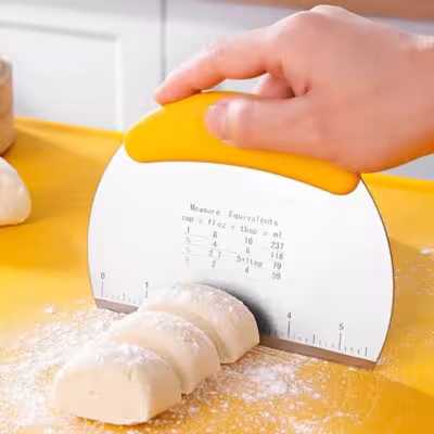 Nóż do pizzy i pieczywa ze stali nierdzewnej z podziałką
