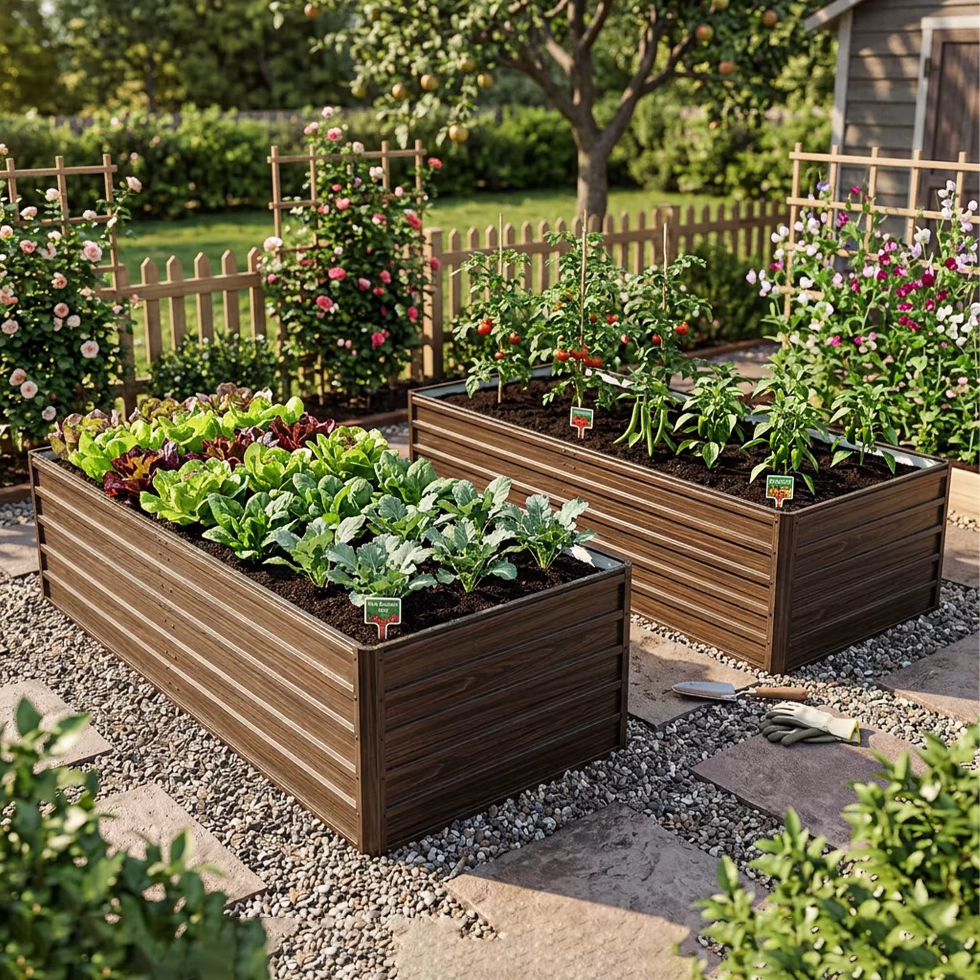 raised metal garden