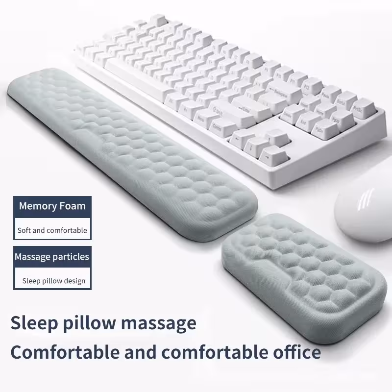 Alfombrilla ergonómica para ratón con reposamuñecas de espuma viscoelástica, para teclado y oficina