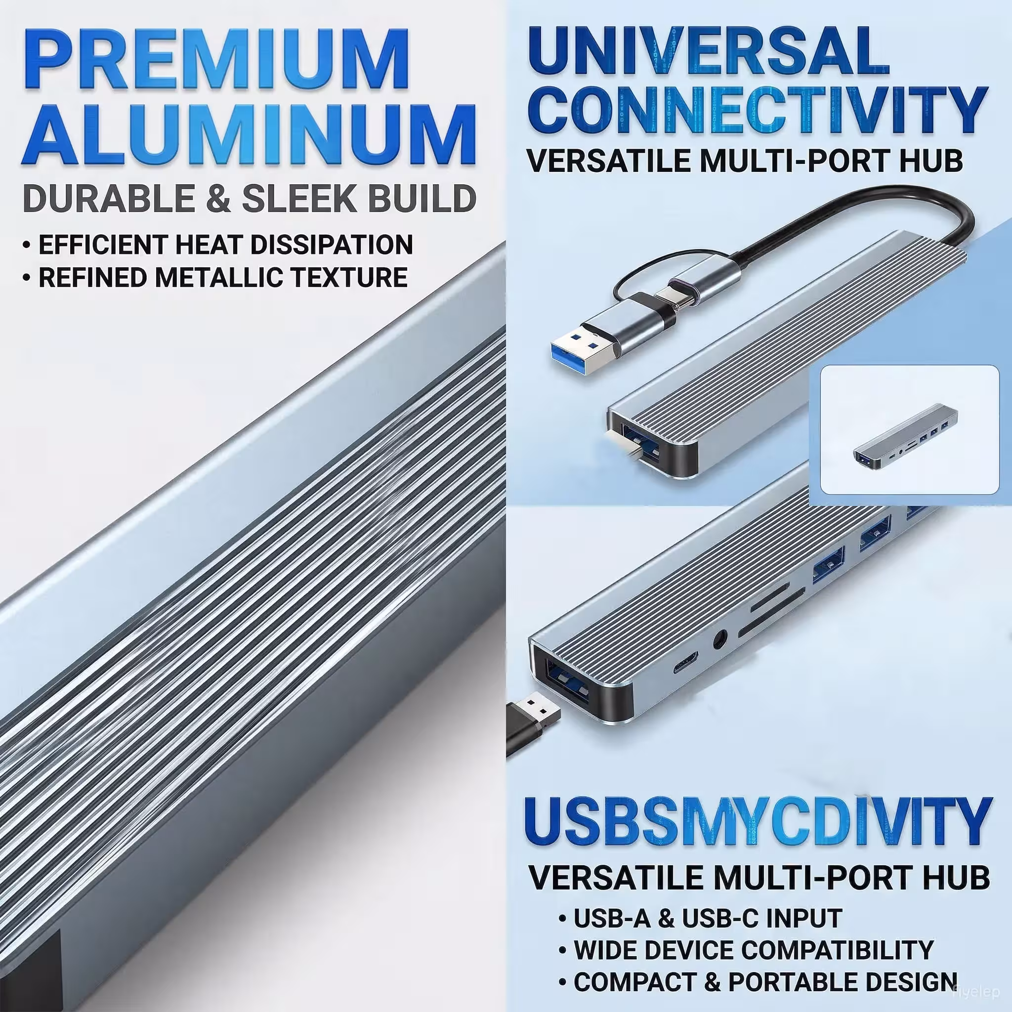 Adaptador USB 8 en 1