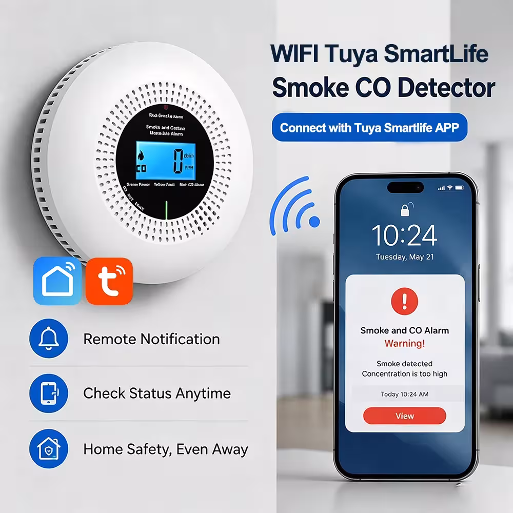 smoke and CO detector with WiFi