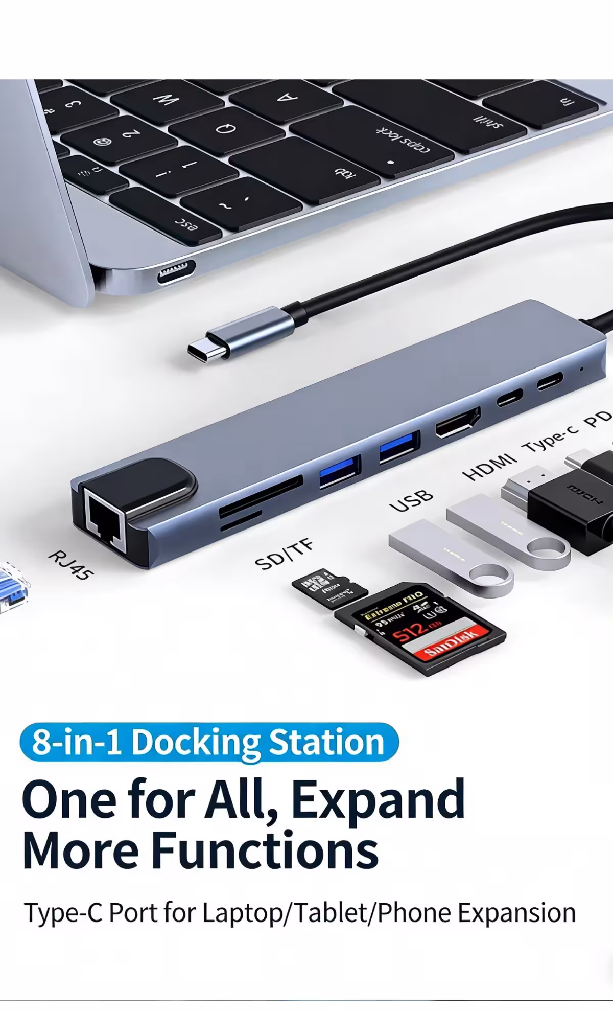 USB C šakotuvas Thunderbolt 3