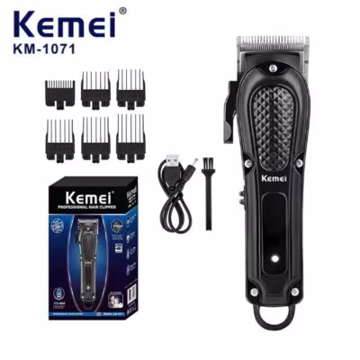 Kemei KM-1071 cordless hair clipper for men with USB charging