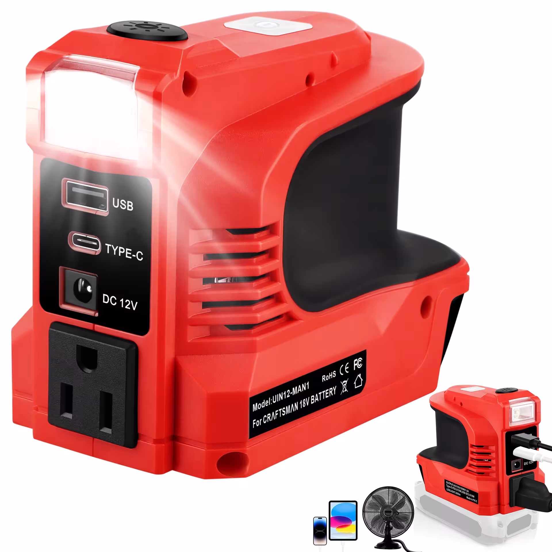 220V inverteris akumuliatoriui