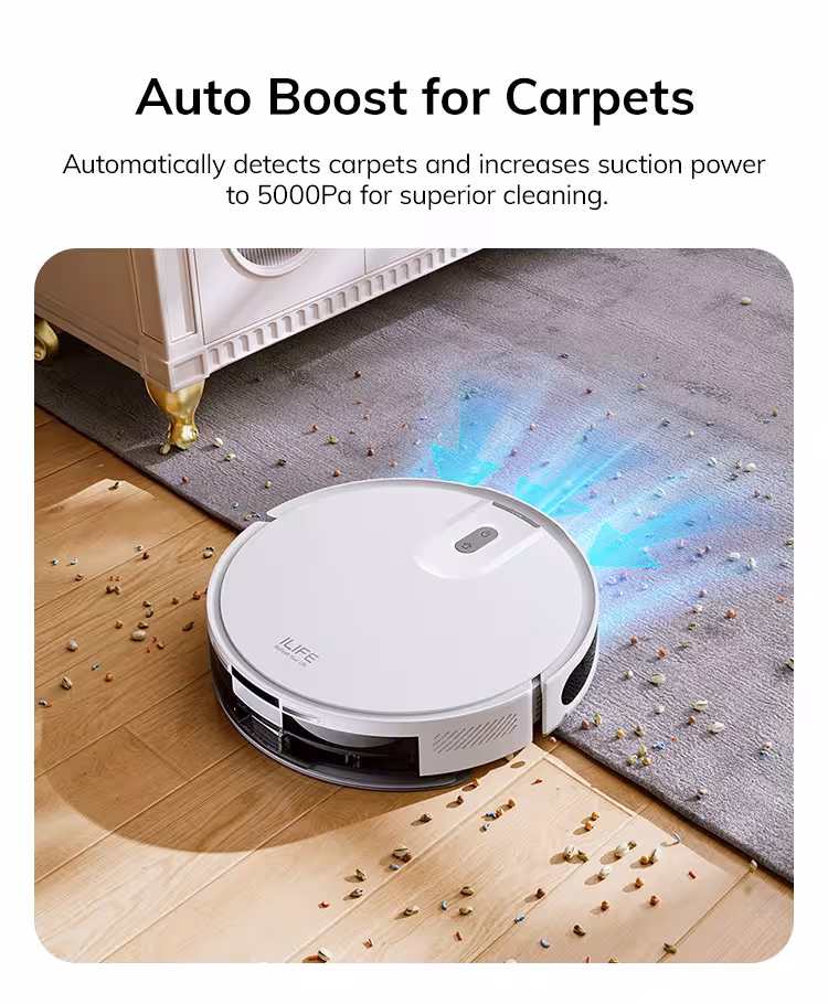 robotas dulkių siurblys 5000Pa