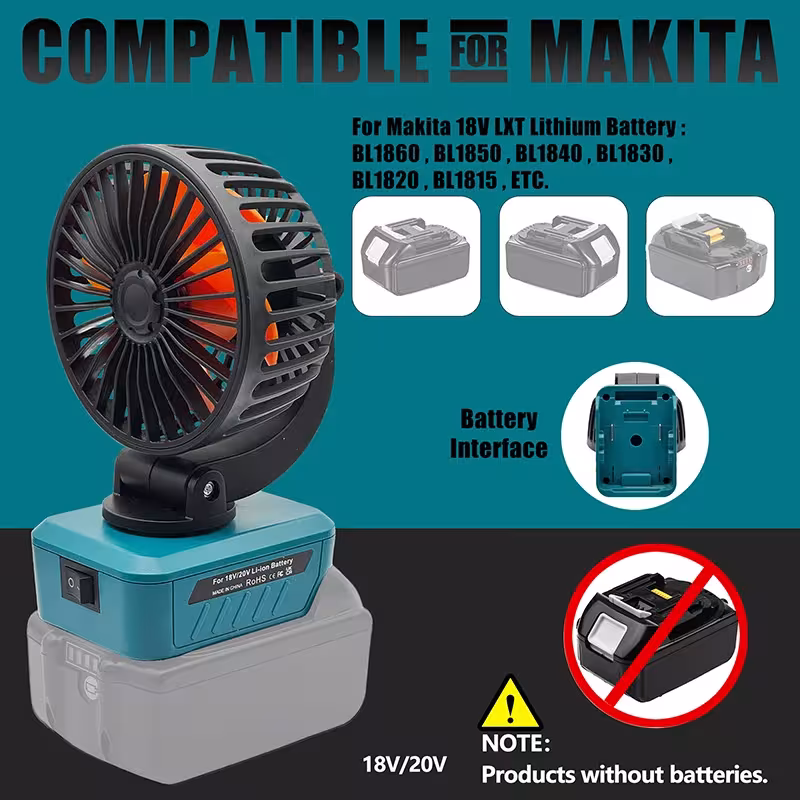 ventiliatorius Makita baterijai