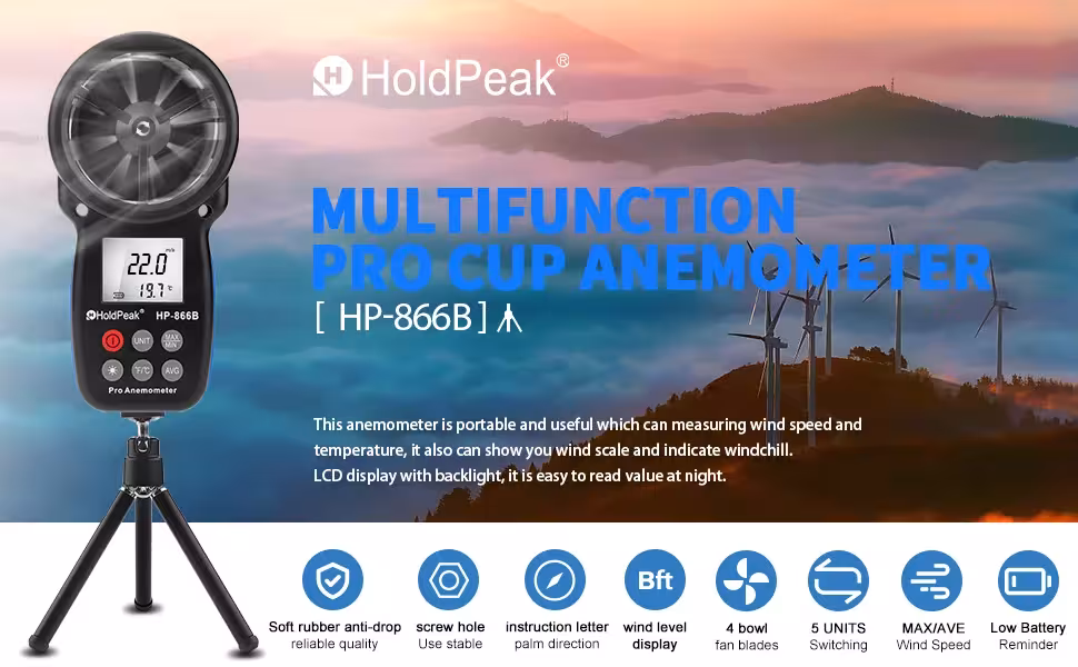 portable anemometer wind speed