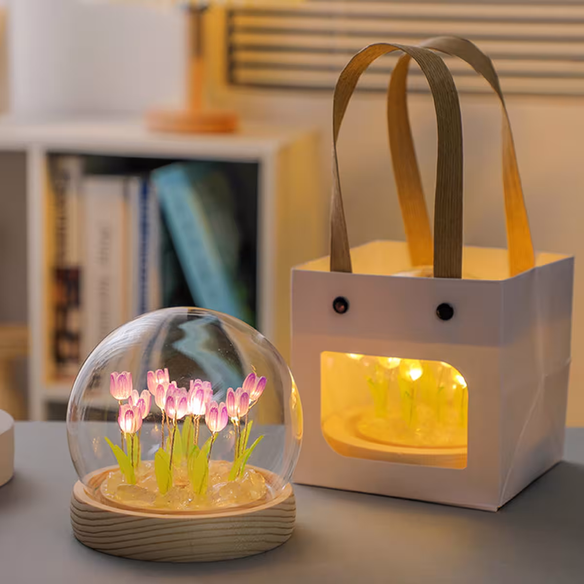 lampe de nuit en forme de boule de cristal