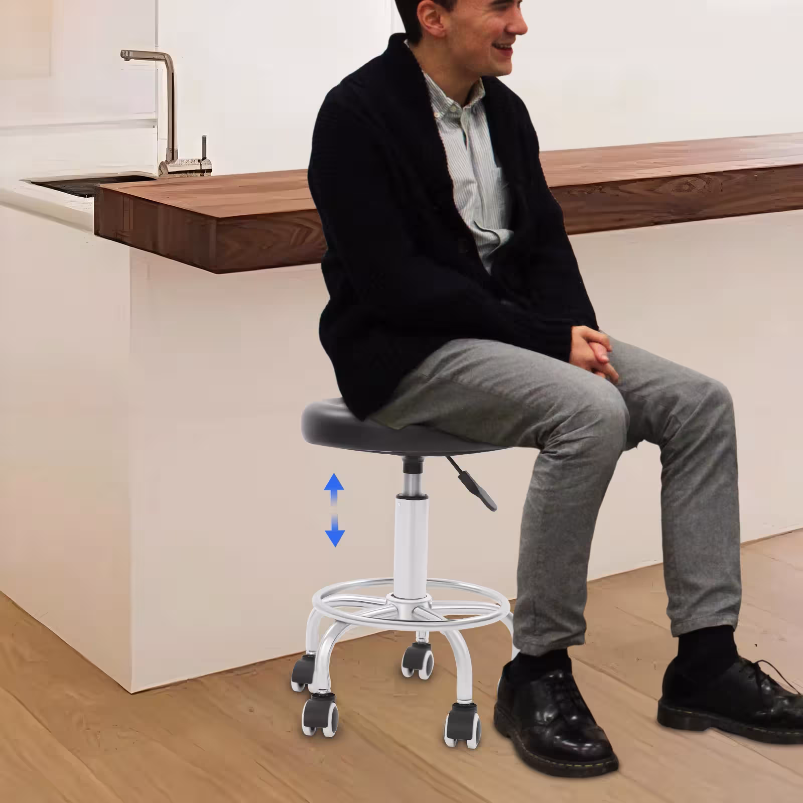 Taburete giratorio ajustable
