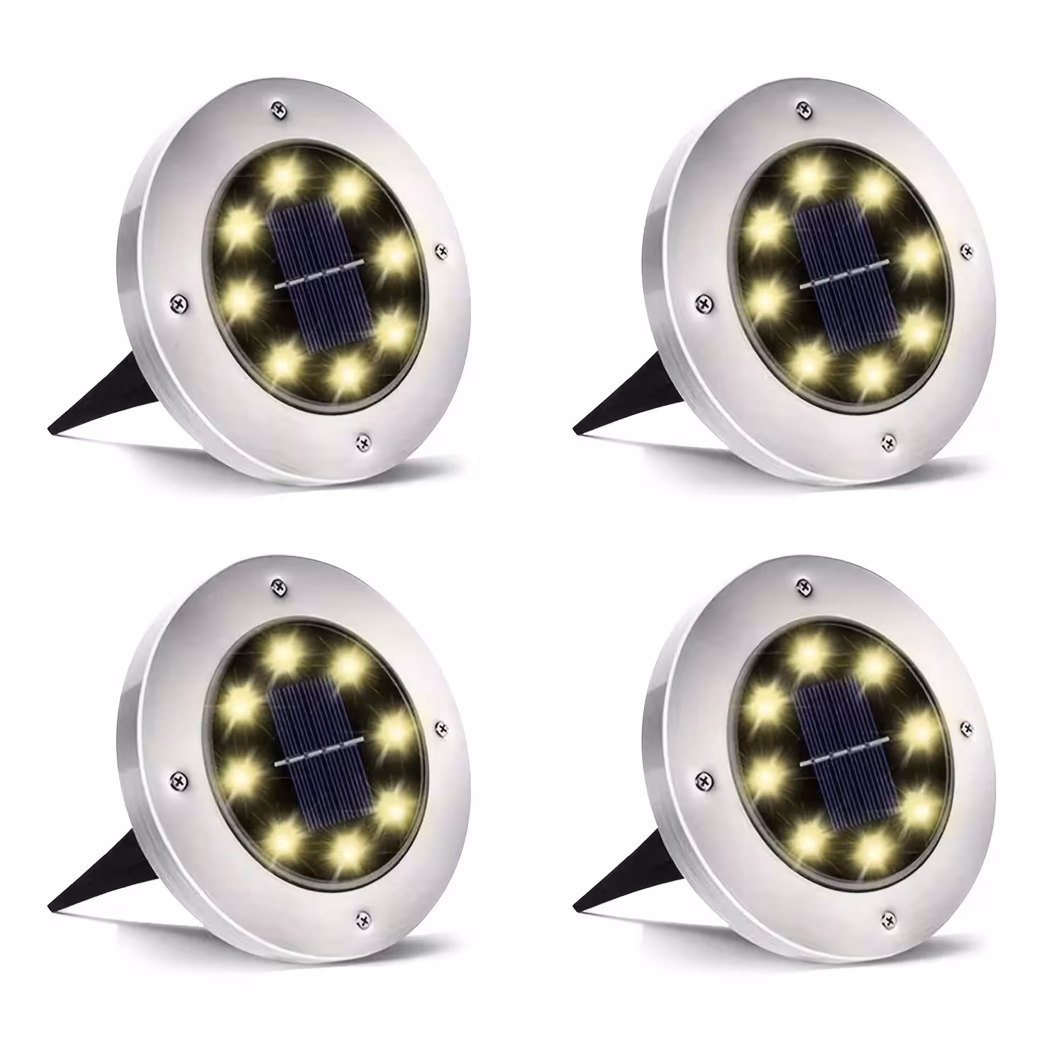 IP68 LED solar powered floor light for outdoor paths, terraces and garden lighting with sensor