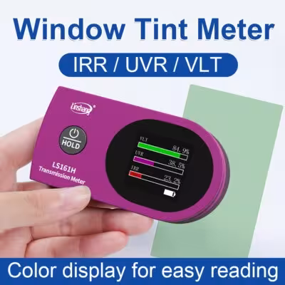 Fenêtre étalon de teinte LS161H VLT ET test de transmission UV 940nm 1400nm
