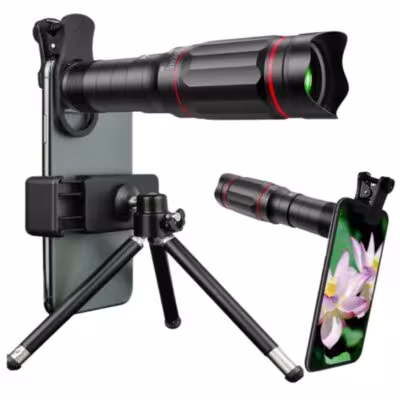 32X HD metal telephoto lens for smartphones, ideal for bird watching, concerts, and travel.