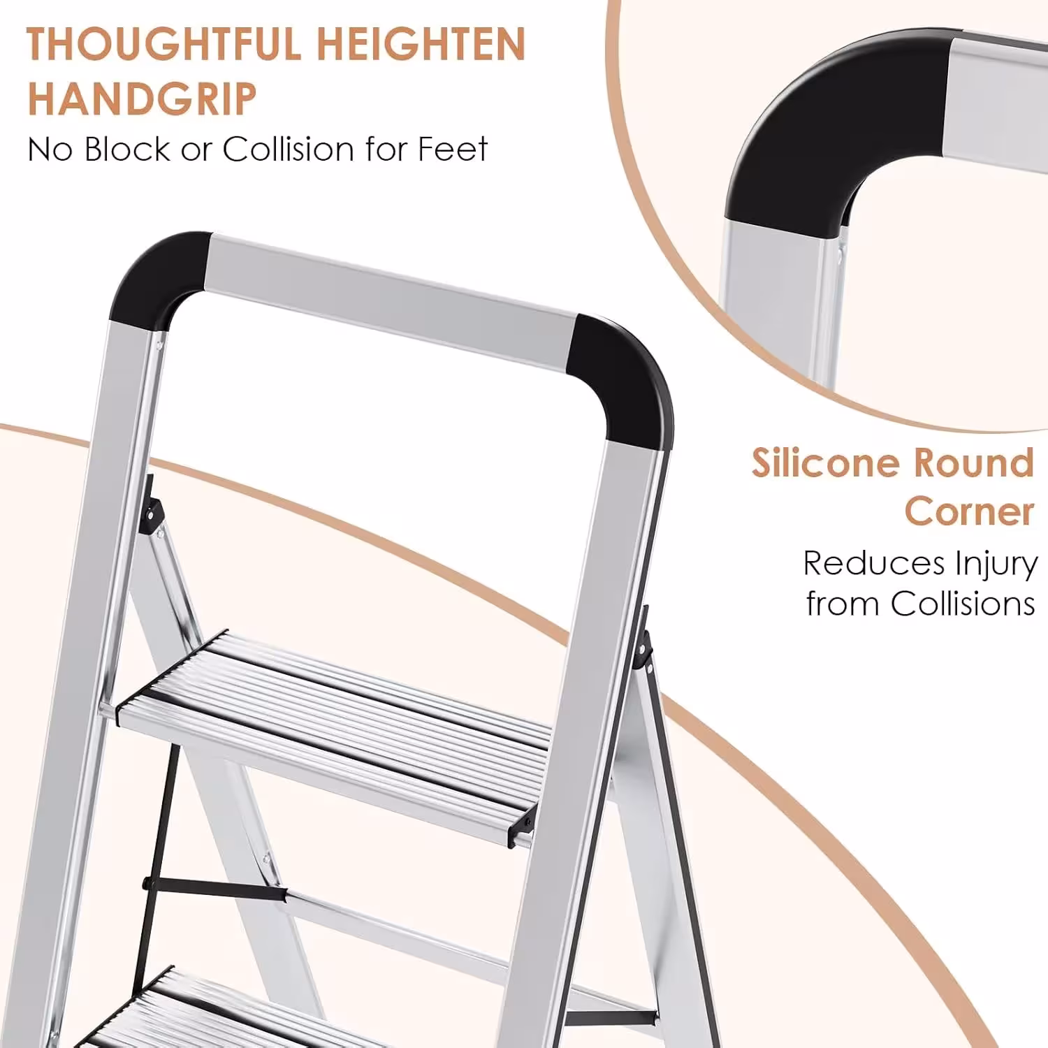 Aluminum ladder with platform