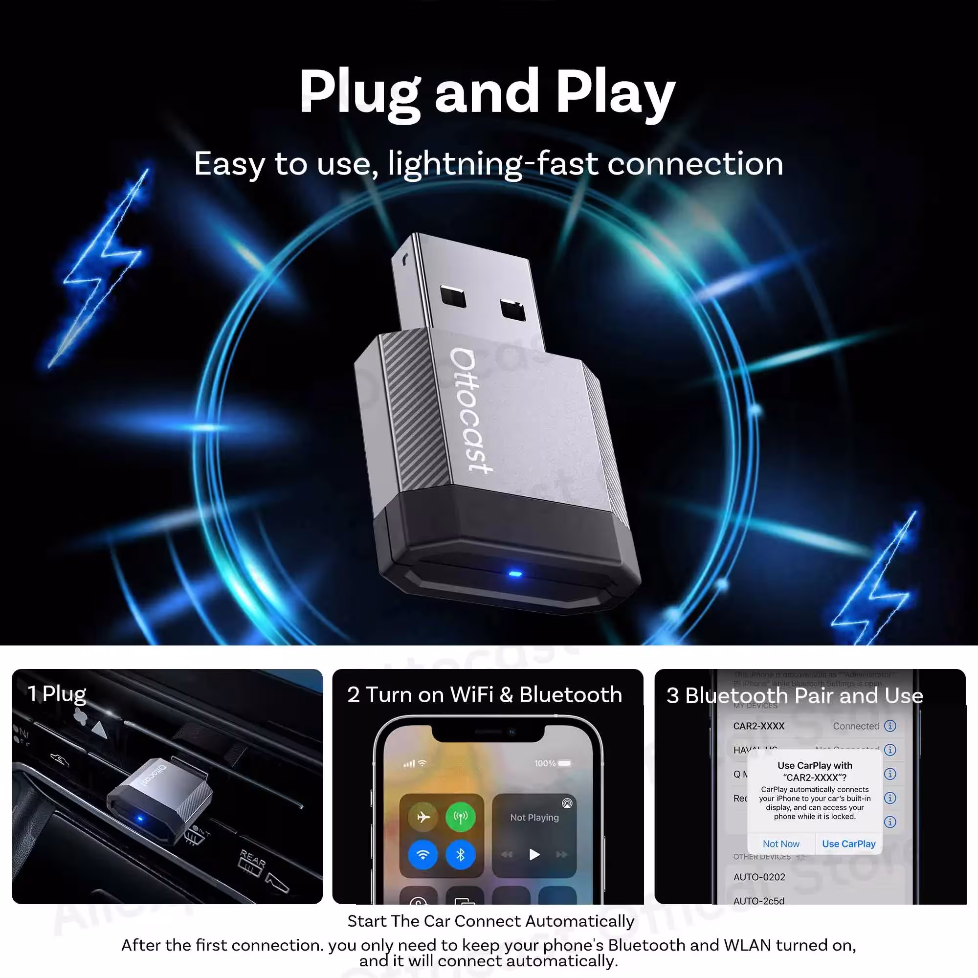 adaptateur CarPlay sans fil